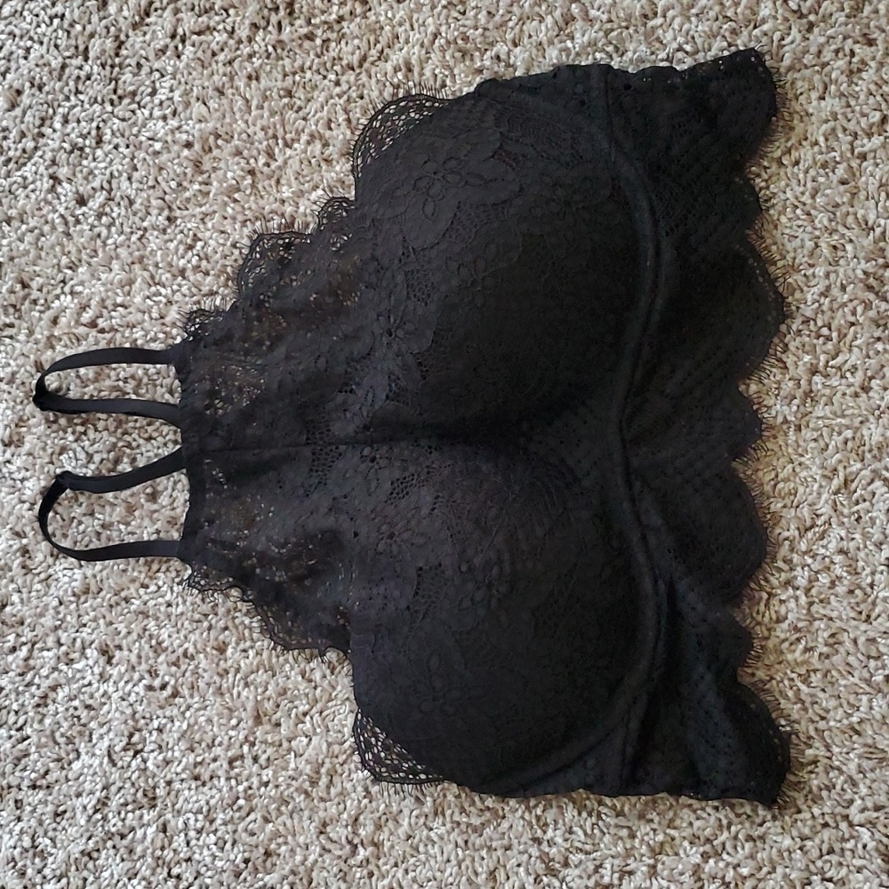 PINK Victoria's Secret Lace Halter Push-up Bra